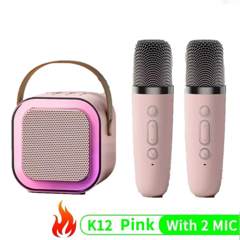 Karaoke Portable Bluetooth 5.3 PA Speaker System with 1-2 Wireless Microphones