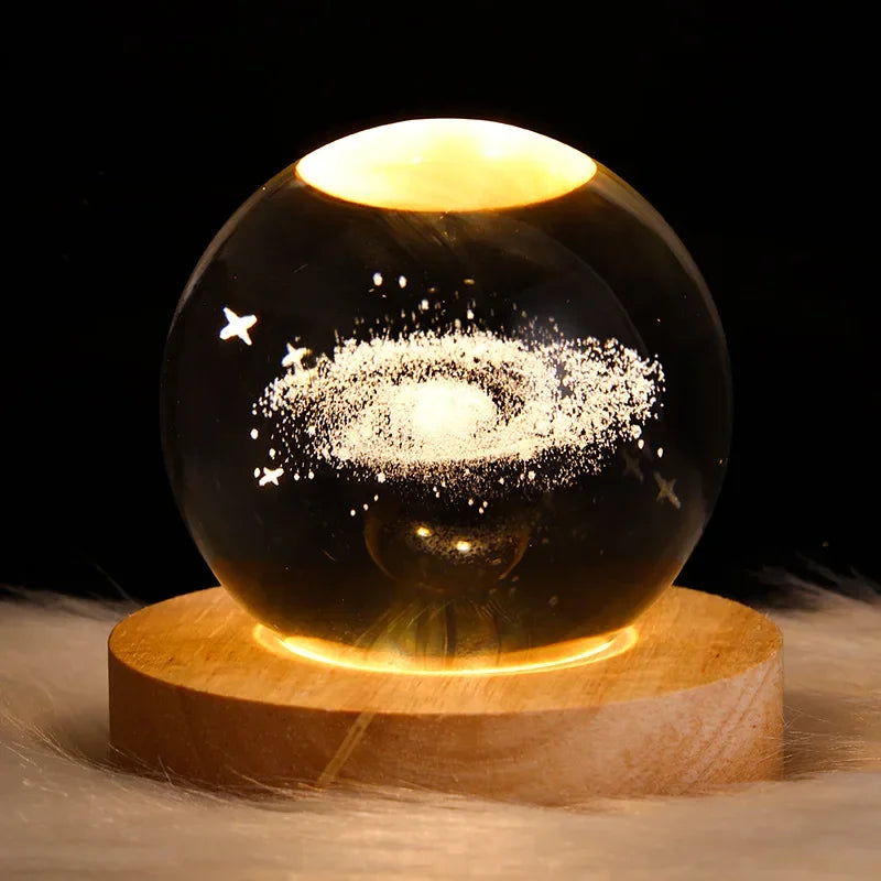 Universal USB Luminous Crystal Ball Nightlight