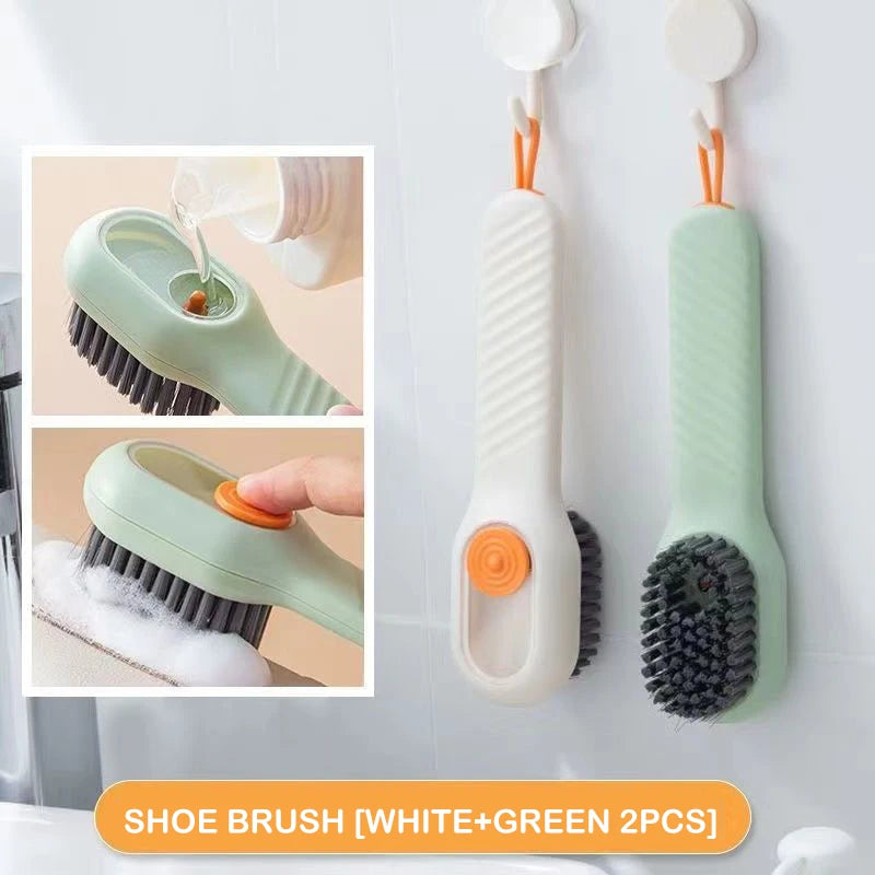 Multifunctional Liquid Shoe Cleaning Brush with Soap Dispenser Shoe Laundry Brush Scrub Brushes Soft Bristle Shoes Cleaner Brush