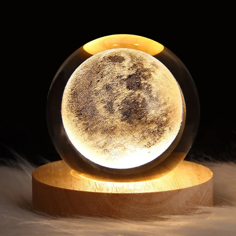 Universal USB Luminous Crystal Ball Nightlight