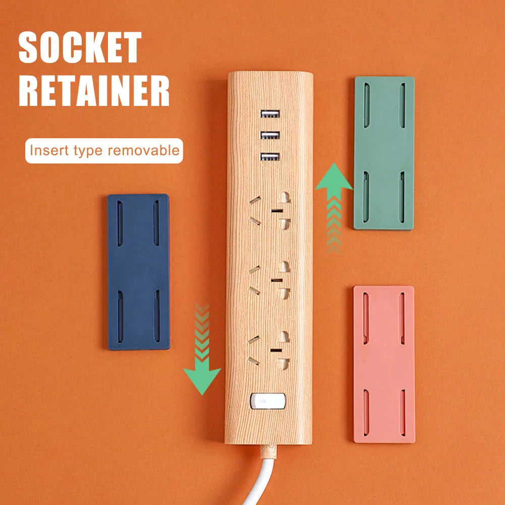 Socket Holder Organizer Socket Fixer Powerful Traceless Wall-mounted Self-adhesive