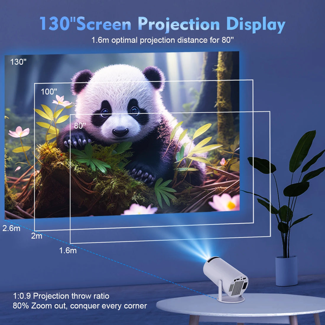 Portable Projector Pro Android 11 1080P Home Cinema