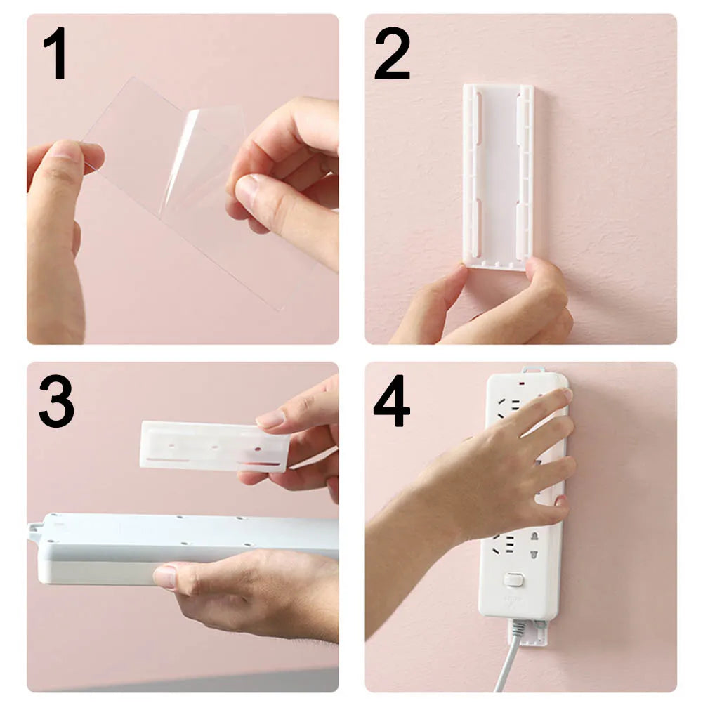 Socket Holder Organizer Socket Fixer Powerful Traceless Wall-mounted Self-adhesive