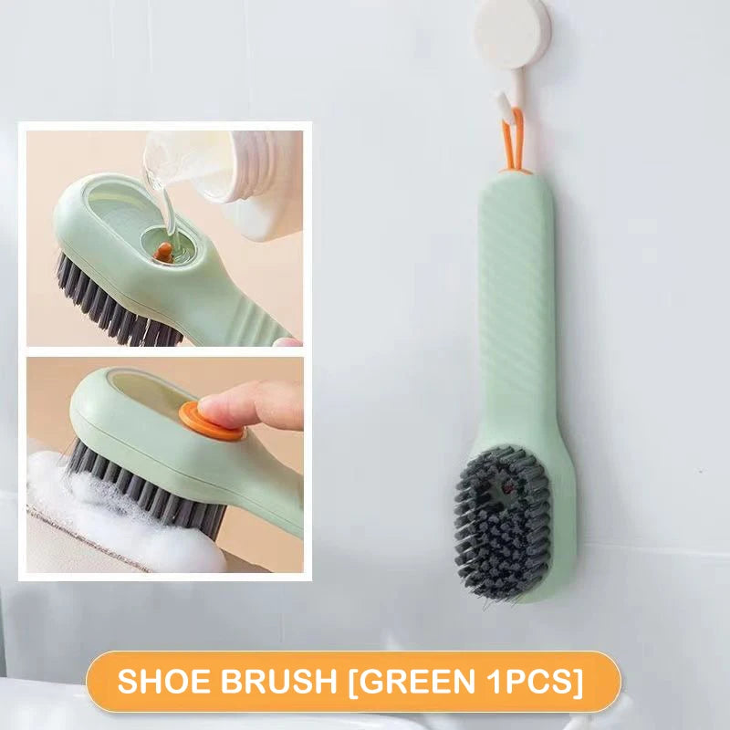 Multifunctional Liquid Shoe Cleaning Brush with Soap Dispenser Shoe Laundry Brush Scrub Brushes Soft Bristle Shoes Cleaner Brush