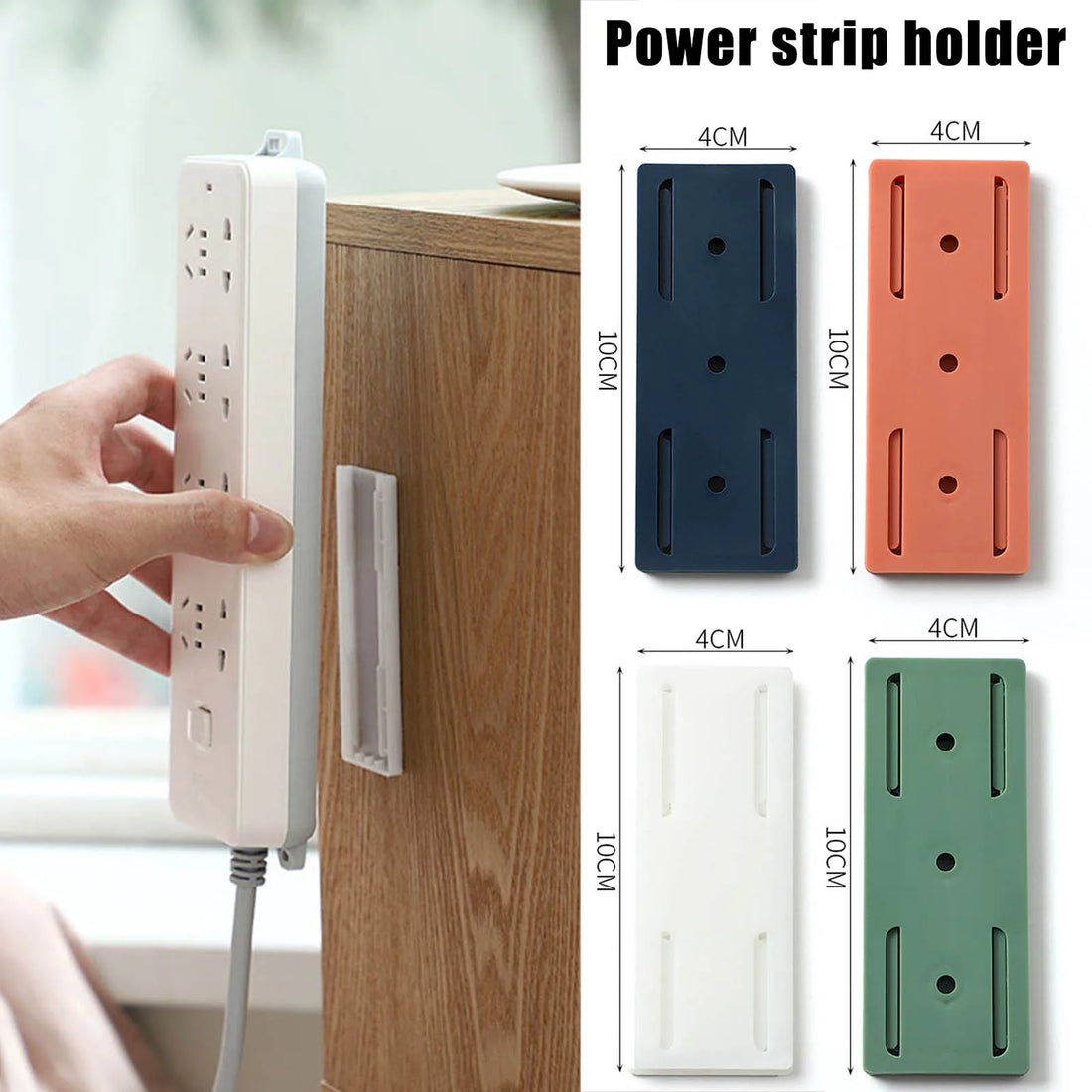 Socket Holder Organizer Socket Fixer Powerful Traceless Wall-mounted Self-adhesive